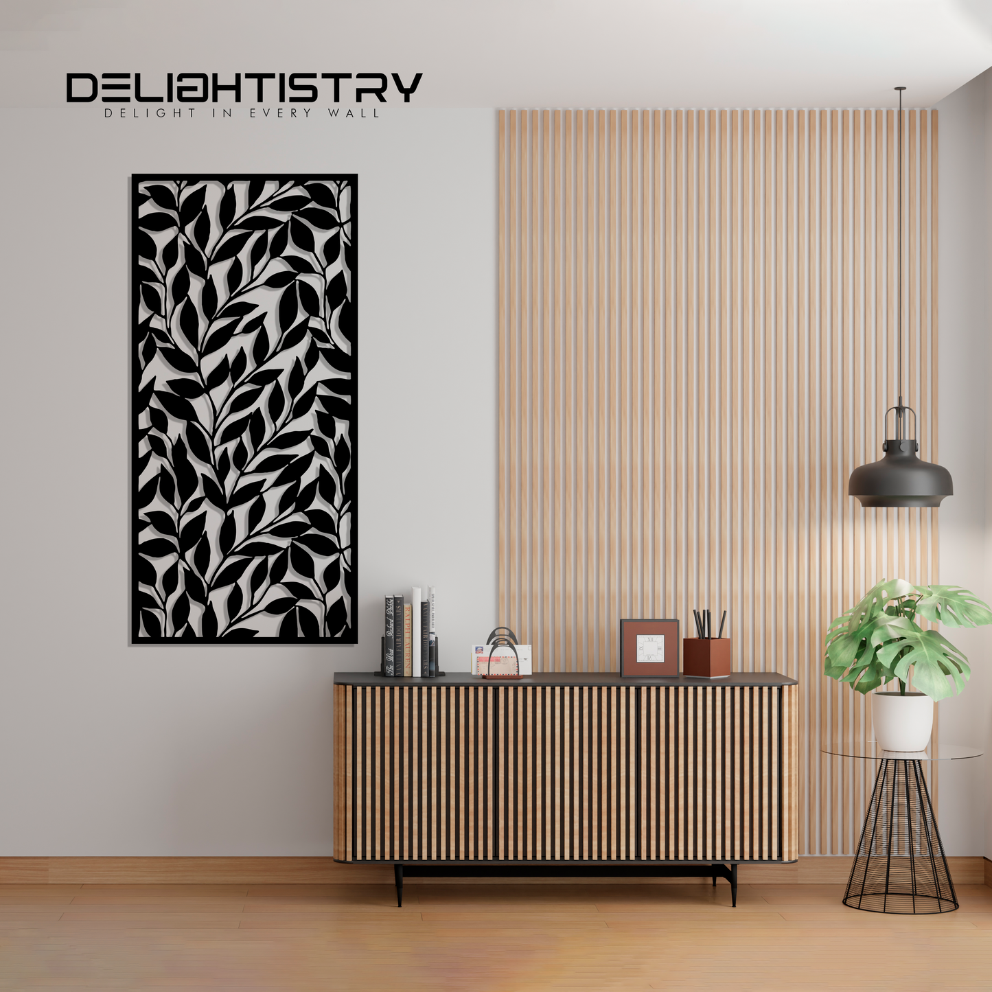 Elegant Leaves Pattern Wall Art